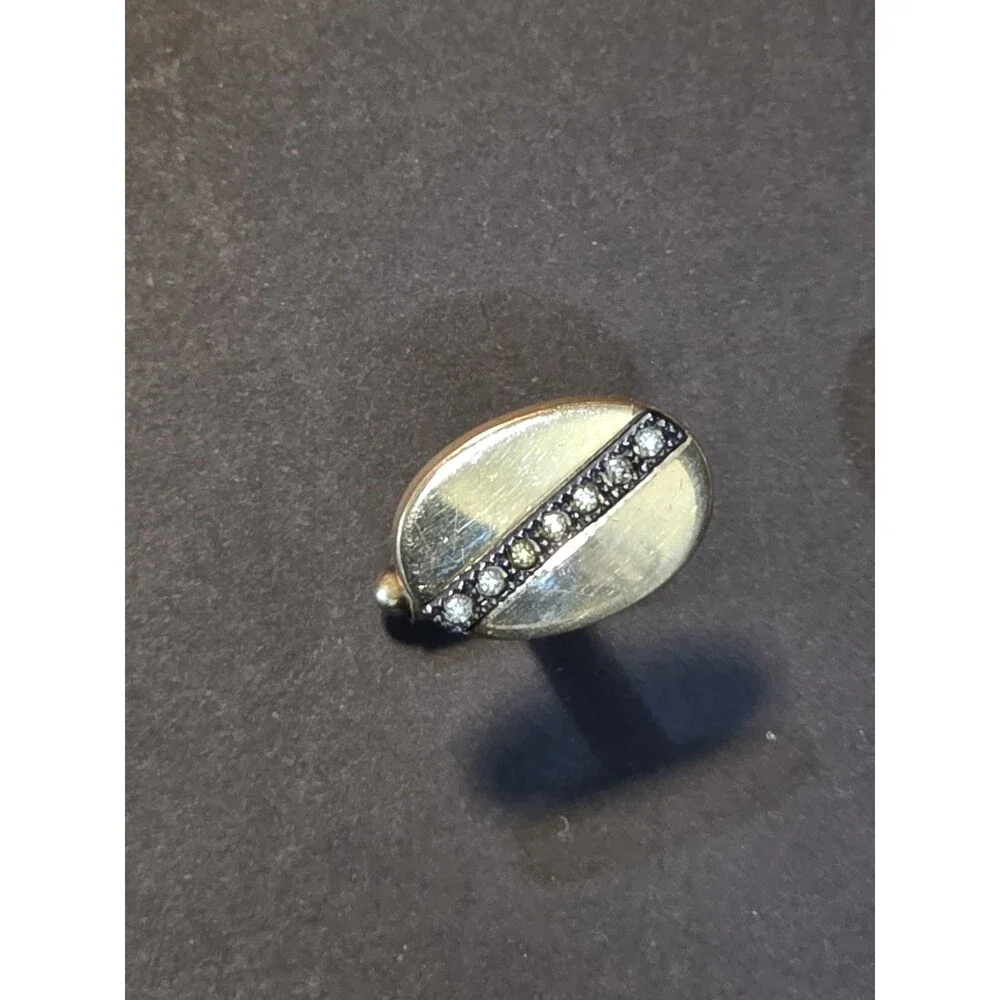 Vintage Pitman & Keeler 12K Gold Filled Rhinestone Cufflinks Set In Original Box